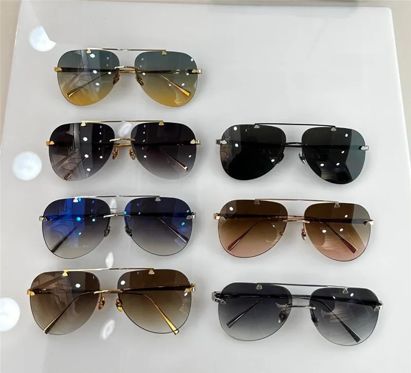 New fashion design glasses sunglasses HORIZON I pilot rimless frame generous style high-end outdoor glasses with box
