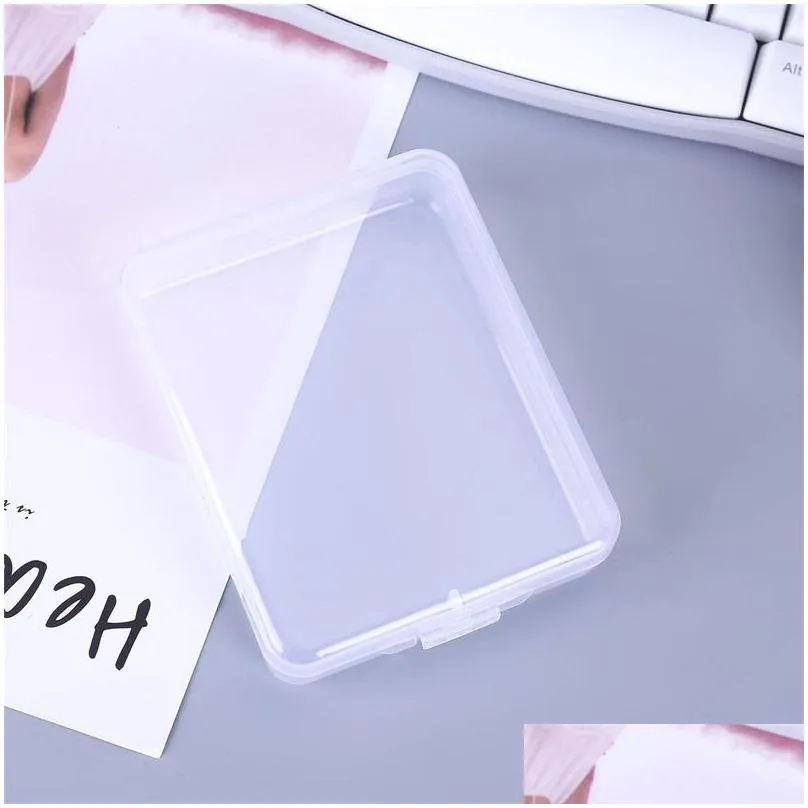plastic storage containers rectangle mask case empty transparent make up organizers package portable mascarilla jewelry boxes 0 54qb