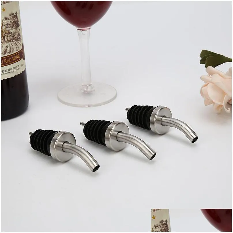 bar tools creative red wine stopper metal stainless steel wines pourers for bars accessory bottle stoppers 2 8yr e1