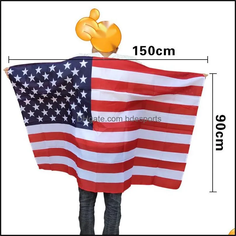 rainbow flag shawl usa flag cape america rainbow gay pride flags festival 90x150cm party banner decorations supplies