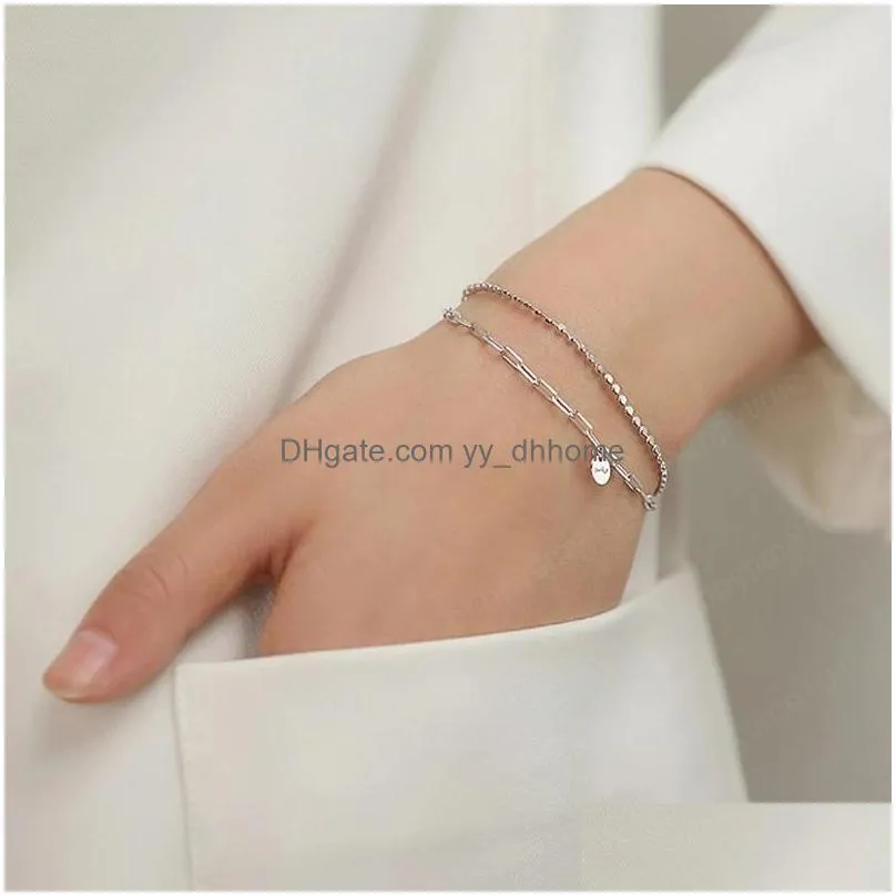 vintage lucky round bracelet 2021 double layer bracelets simple fashion elegant gift women