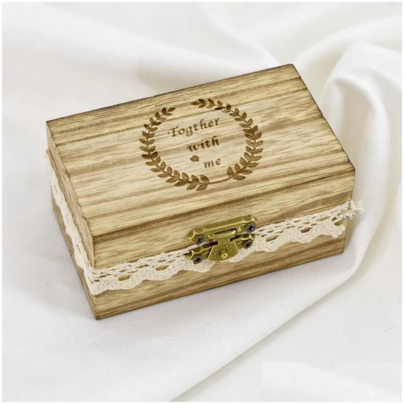 ring storage box jewelry bins wooden carrier boxs wedding decoration supplies simple home sturdy and durable s 20mtc1