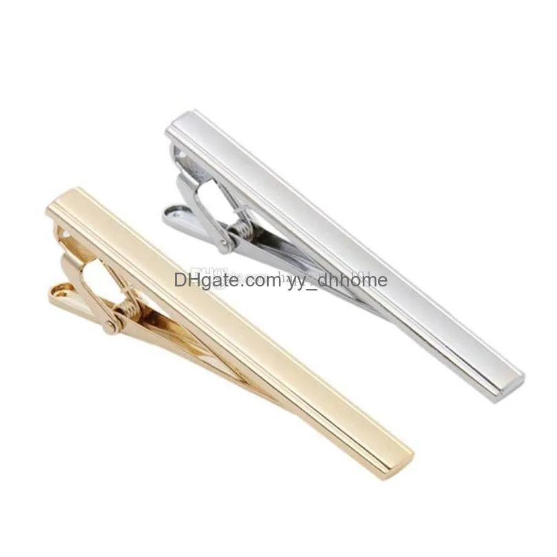 silver gold strap tie clips business suits shirt necktie tie bar fashion jewelry for men