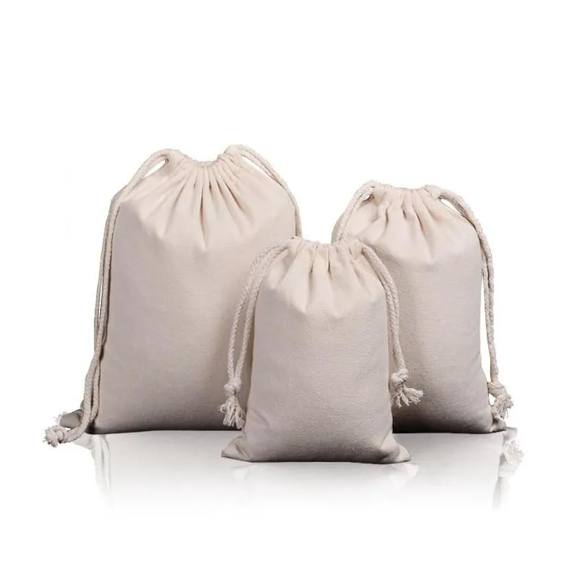 cotton linen drawstring bag portable outdoor travel jewelry plaything canvas storage bags wedding party favor candy sack 4 2ss7 yy