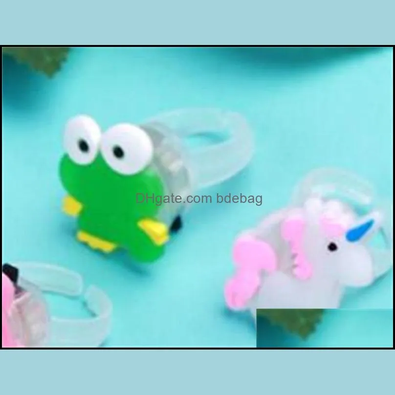 ring led lights up toy party favor wing flash of light rings cartoon luminescence children small toys