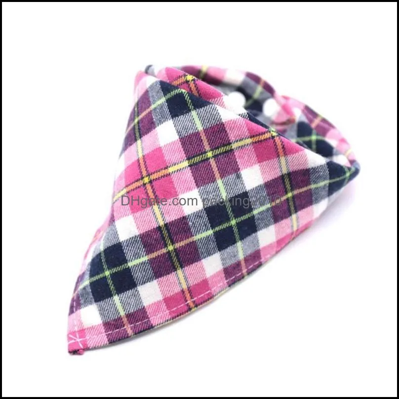 snap button plaid pattern bibs multi color baby cotton wool triangular scarf autumn winter burp towel warm new 1 5tt p2