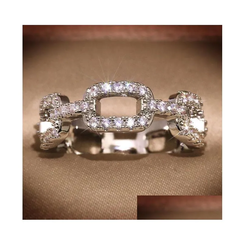 hot fashion brand designer rings for women shining crystal ring jewelry with cz diamond stone