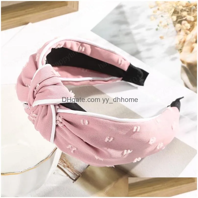 fabric hairbands headwear for women wide knotted headbands fashion bezel hair hoop accessories