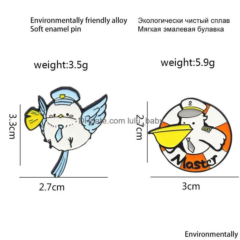 white  master brooches for women cute animal pins brooch party enamel badge 3d design fashion creative jewelry gift accessories