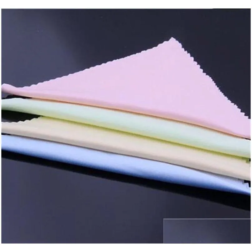 4 colors microfiber cleaning cloths glasses cloth wipe the lens dust lcd screen of psp mp4 soft 13cmx13cm 0 06zt d2