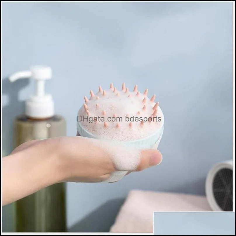 silicone head body scalp massage brush comb shampoo hair washing comb shower brush dry wet hairs bath spa massage brushes dbc bh 22 g2