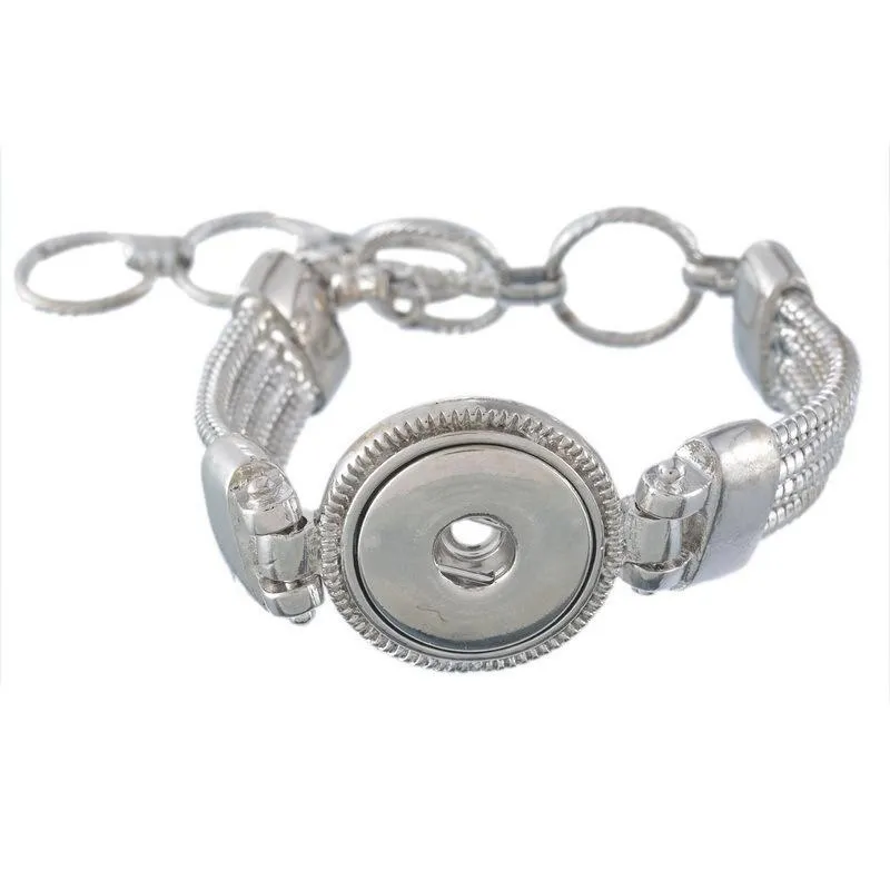  noosa one chunk bracelets women diy snap button alloy bracelets wholesale