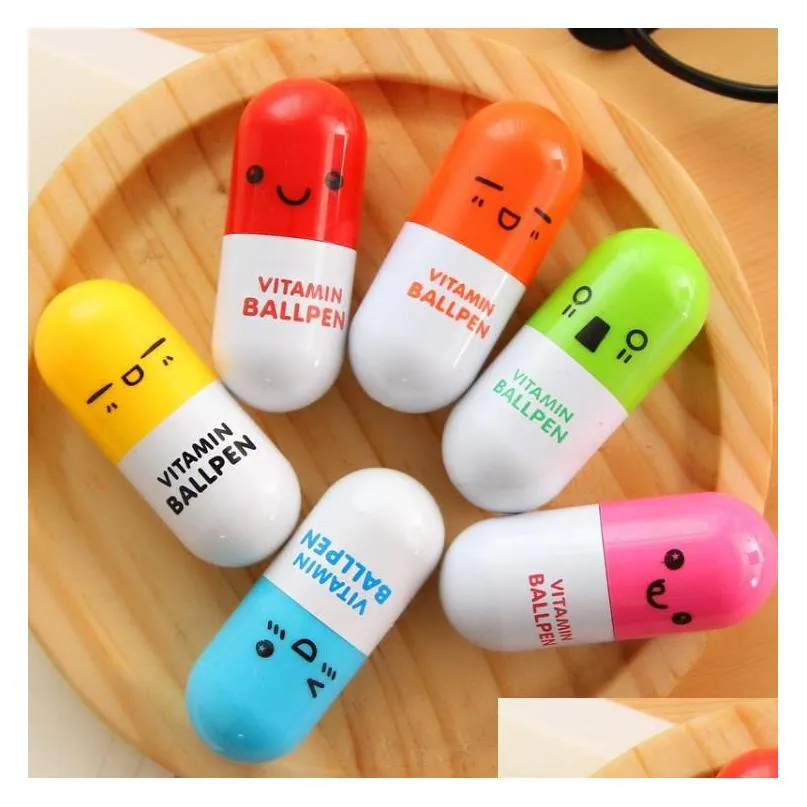 pill ballpoint pen office cute school supplies stationery ball pen set office accessories