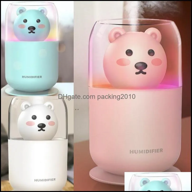 lovely water supply instrument keep moisture pet bear  oils diffusers woman man humidifiers bedroom supplies 20mh k2