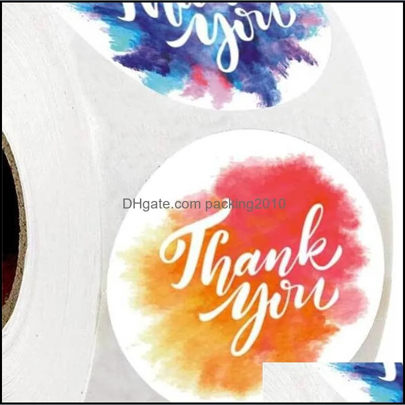 floral self adhesive thank you stickers seal label envelope sticker business gift invitation bottle decorate multi purpose 4sh d2