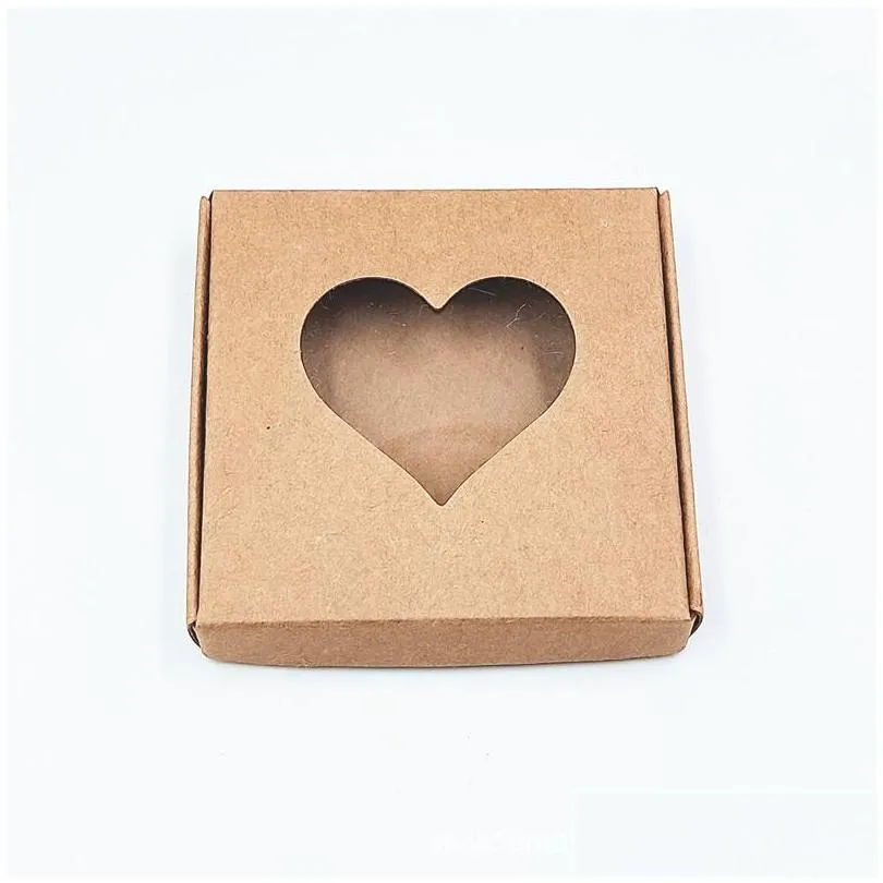 kraft paper box jewelry storage box crafts arts storage boxes jewelry accessories display boxes ear ring necklace organizer 31 l2