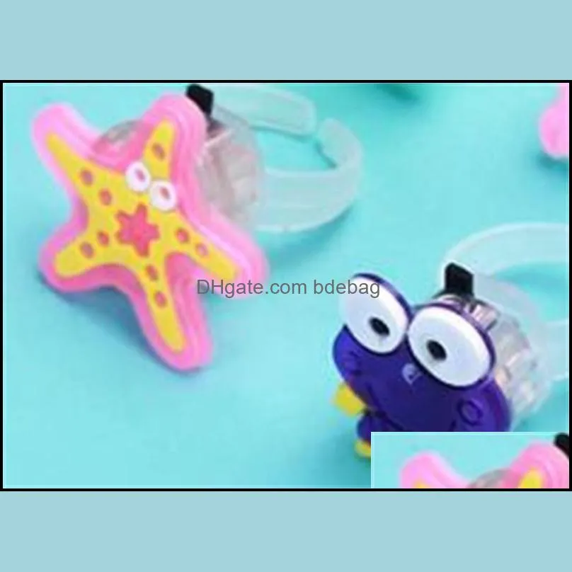 ring led lights up toy party favor wing flash of light rings cartoon luminescence children small toys