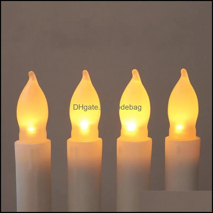 led light cone candles electronic taper candle battery operated flameless for wedding birthday party decorations supplies 2 7ag ii