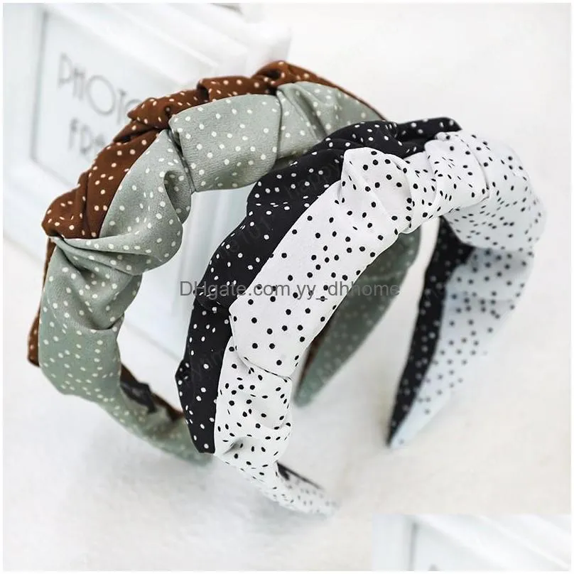 polka dot headband girls hair accessories women fashion widebrimmed headband