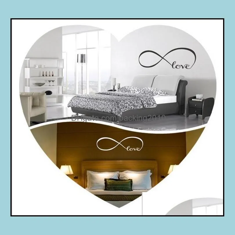 infinity symbol love wall stickers waterproof self adhered sticker for home unique decor pvc paster moisture proof design 2 9ls zz