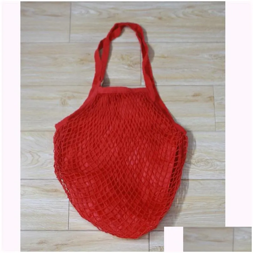 shopping bags handbags shopper tote mesh net woven cotton bag string reusable fruit storage handbag home 7 j2