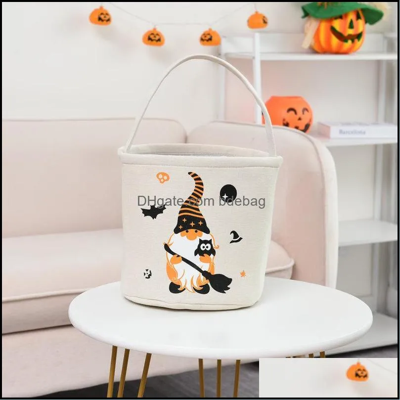 24x23 cm halloween party supplies 12 styles diy candy bucket halloweens tote bag pumpkin handbag 760 b3