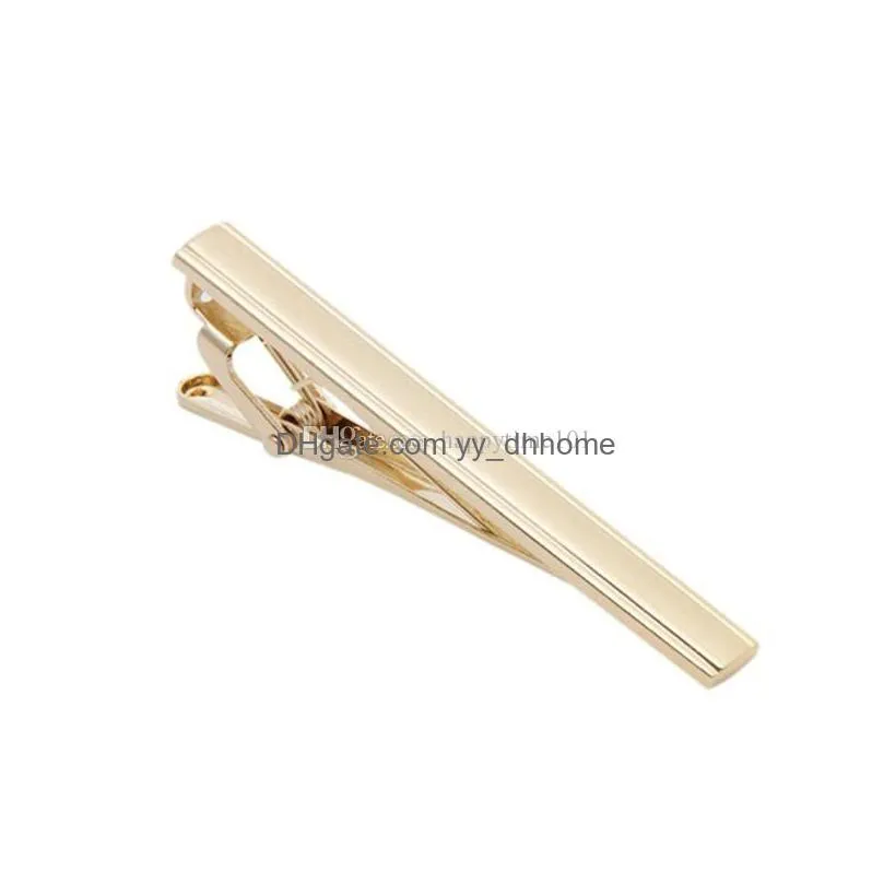 silver gold strap tie clips business suits shirt necktie tie bar fashion jewelry for men