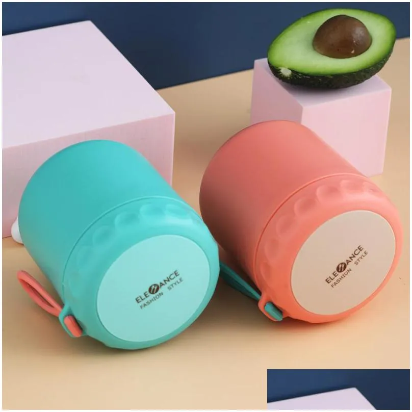 pure color portable lunch box water cups stainless steel heat preservation tank porridge soup vacuum cup insulated food containers 11js