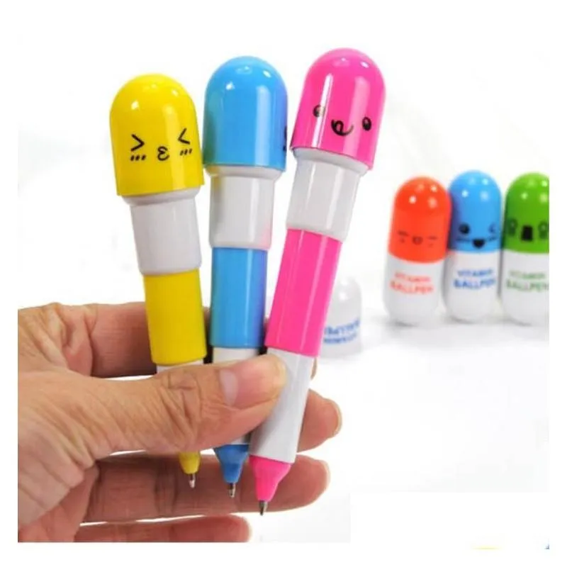 pill ballpoint pen office cute school supplies stationery ball pen set office accessories