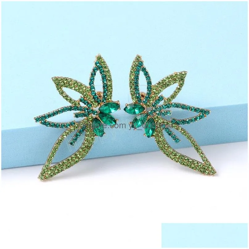 cute colorful rhinestone bird dangle earrings for women sparkling crystal drop earrings party jewelry xmas gift