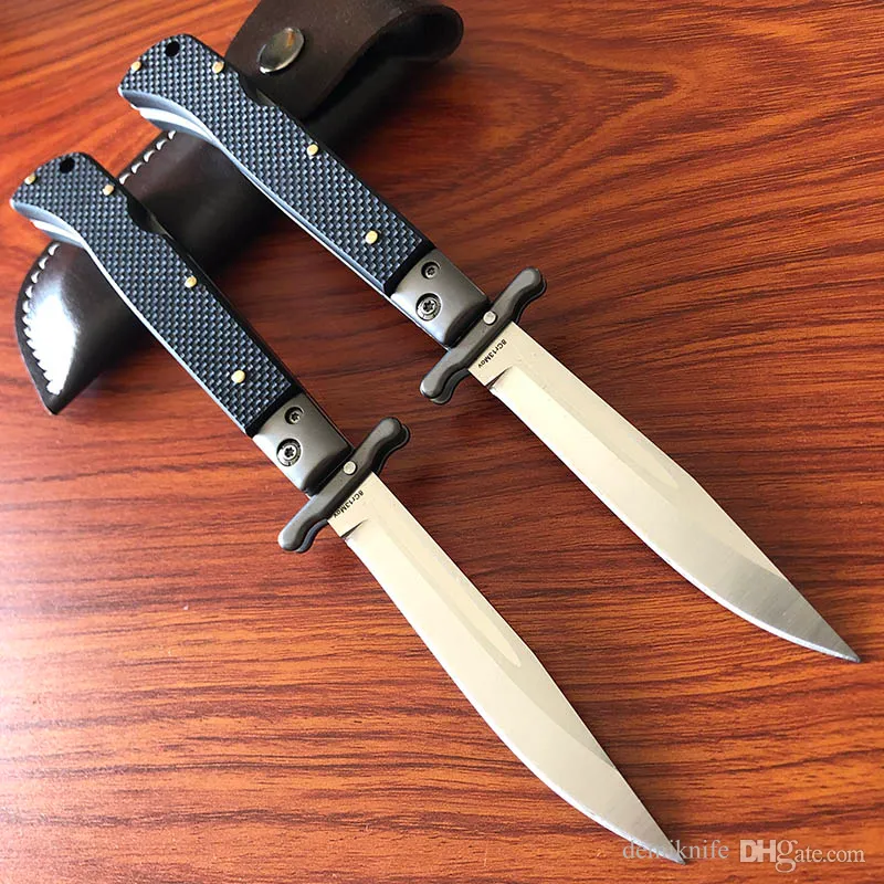 New 9 Inch US Italian Style Automatic Knife Stiletto Mafia CNC Grinding Single Action G10 Handle Tactical Survival Auto Pocket Knives EDC Tool BM 3300 3310 UT85 UT88