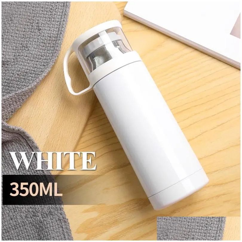sublimation blank vacuum cup white 304 stainless steel portable tto thermal insulation kettle diy personality 15 5rj j2