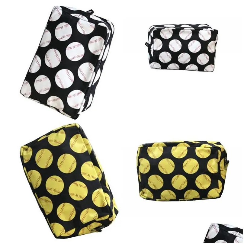 large capacity storage bags black yellow baseball softball storages sack water proof nylon cosmetic sacks eco friendly 8jz l1