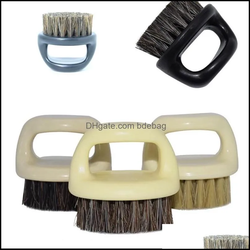 retro finger ring brush plastic boar bristles elastic cleaning beard modelling facial durable men brushes arrival 2 4mx g2