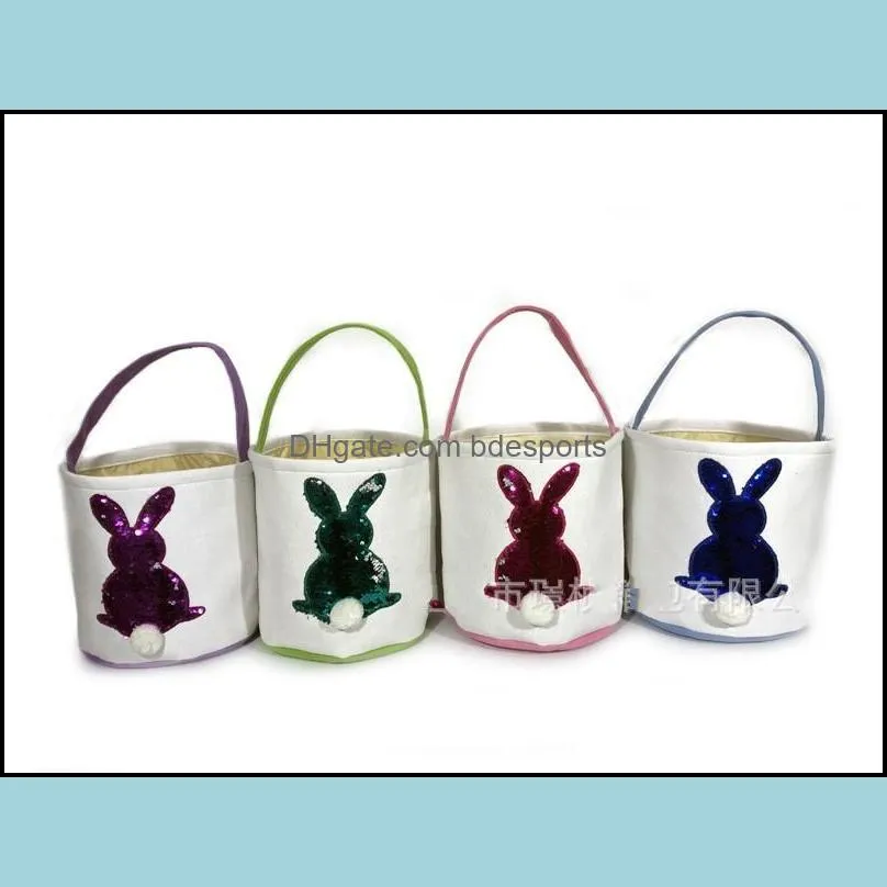 easter basket skep canvas bag explosive money diy manual baskets embroidery sequins rabbit eco friendly anti wear 13 5czac1