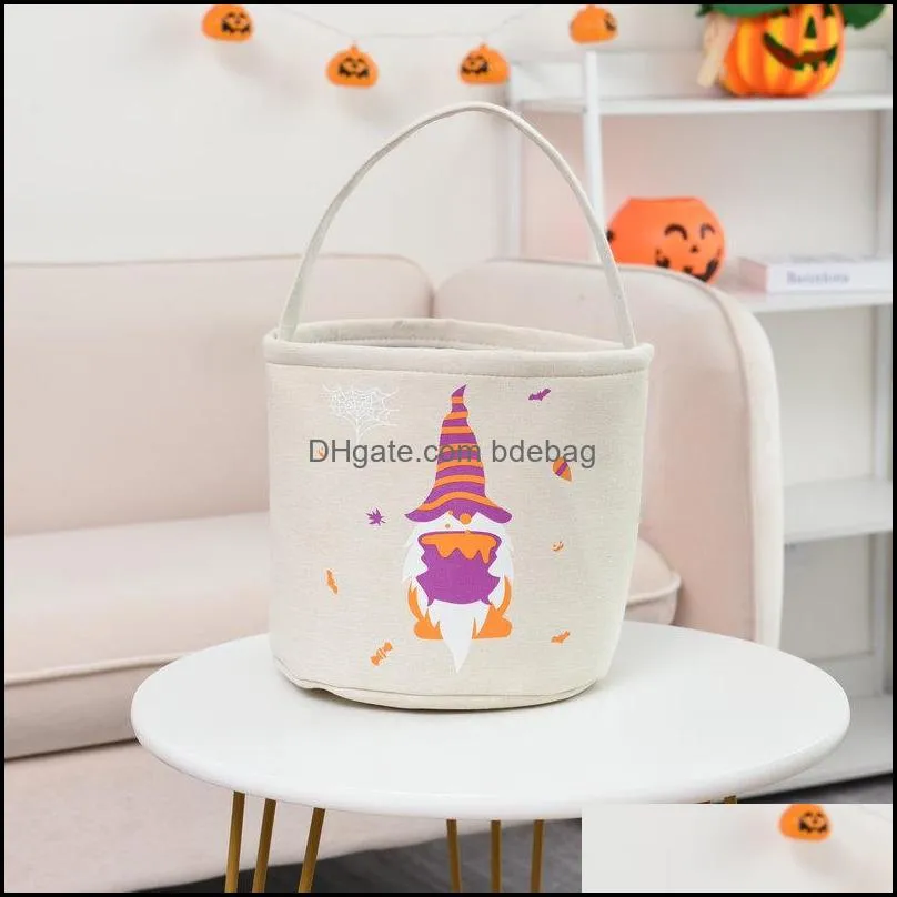 24x23 cm halloween party supplies 12 styles diy candy bucket halloweens tote bag pumpkin handbag 760 b3