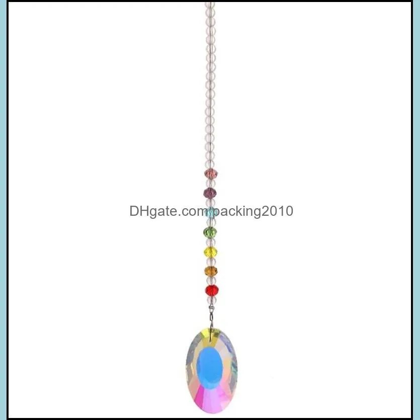 colour crystal handmade ornament jewelry rhinestone gourd scallop pattern pendants chain hanging curtain diy new arrival 8sn j2