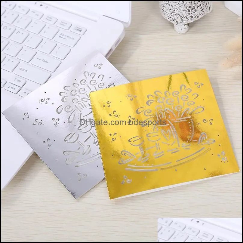 hollow invitation card double sided greeting cards creative pearl paper wedding decorate supplies more color sales 0 55ypc1