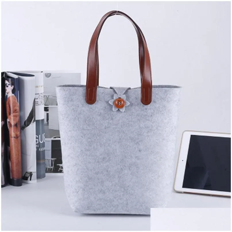 felt handbag non woven fabrics storage bags high capacity lady abrasion resistant shopping bag eco friendly 9fl uu