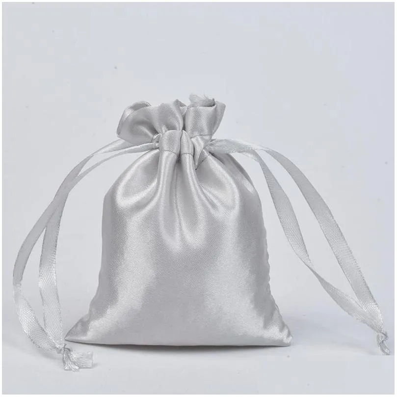 drawstring bag storage cloth jewelry cosmetics fashion accesories solid color packing pouch woman man pocket gift 0 65lw k2