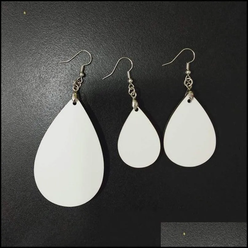 different tear drop dangle earrings sublimation ear pendants custom wooden sublimation blank earring diy jewelry 2109 e3