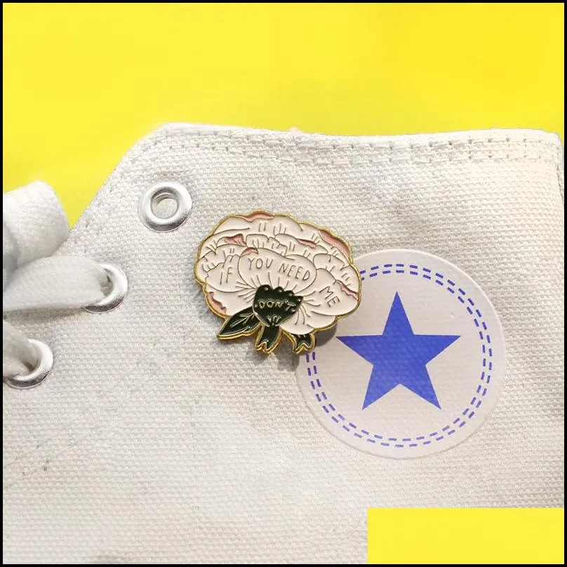 cartoon white piranha goat spider enamel brooch monsters bag clothes lapel pin away badge jewelry gift for people 6179 q2