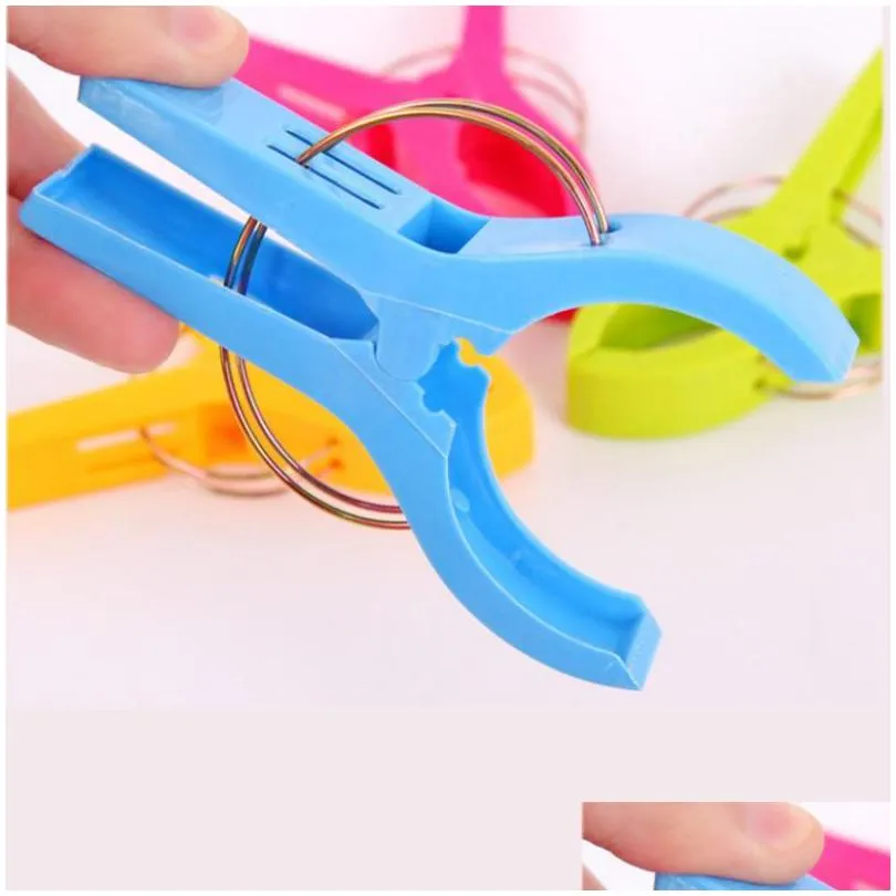 11.5cm large bright colour clothes clip plastic beach towel pegs clothespin clips to sunbed multicolor 153 g2