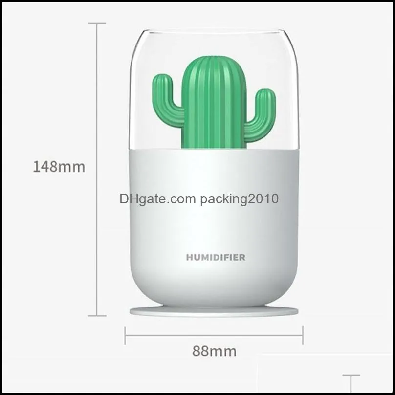 cartoon humidifiers mini  cactus moisture keeping oils diffusers woman man water supply instrument 25mh k2