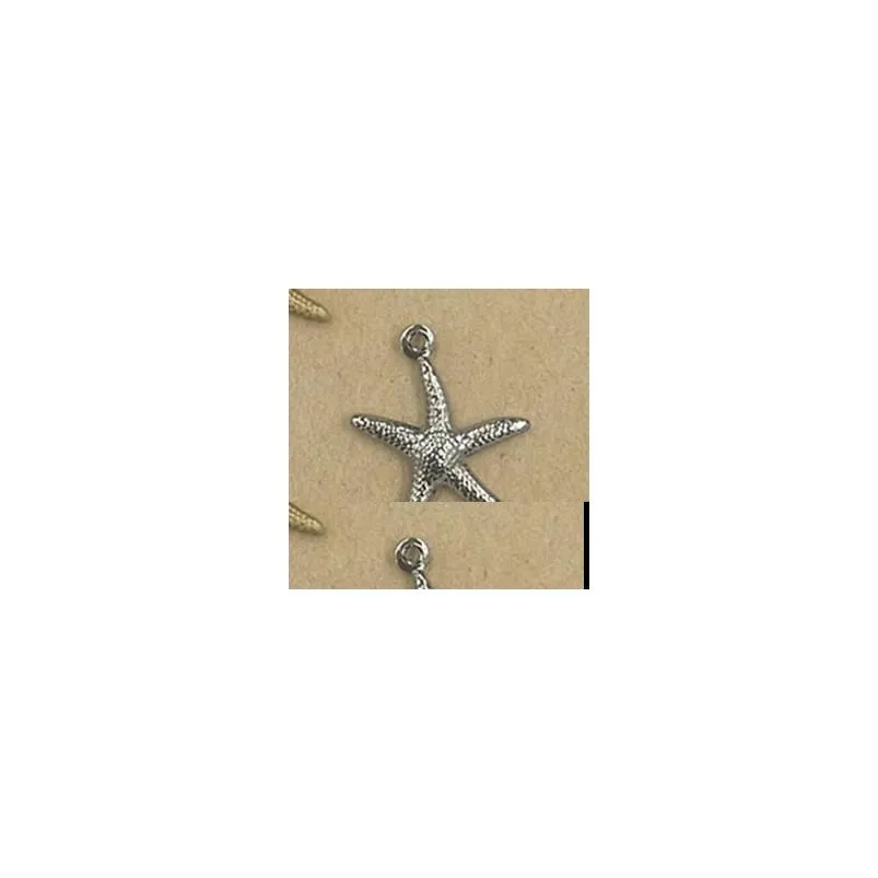  100 pcs 15x18mm 7 colors vintage starfish charms wholesale brass material diy jewelry pendant charms