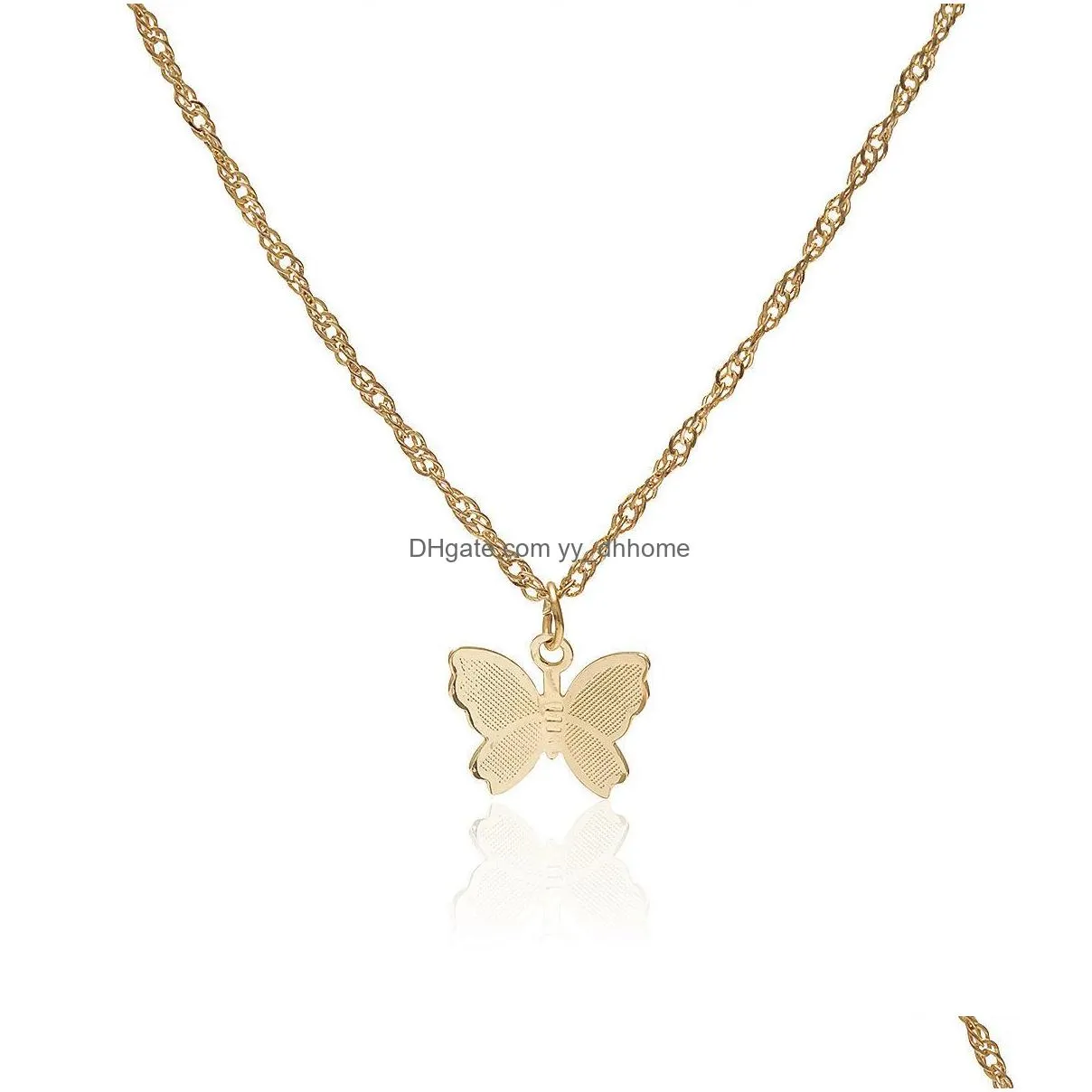 butterfly necklace earrings women earings gold chains necklace girls chokers womens pendant necklaces fashion jewelry gift 