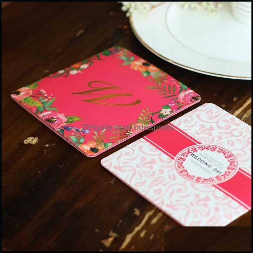 hot stamping invitation card creative bardian greeting cards wedding decorate supplies three fracture off design more color 1 15mhc1