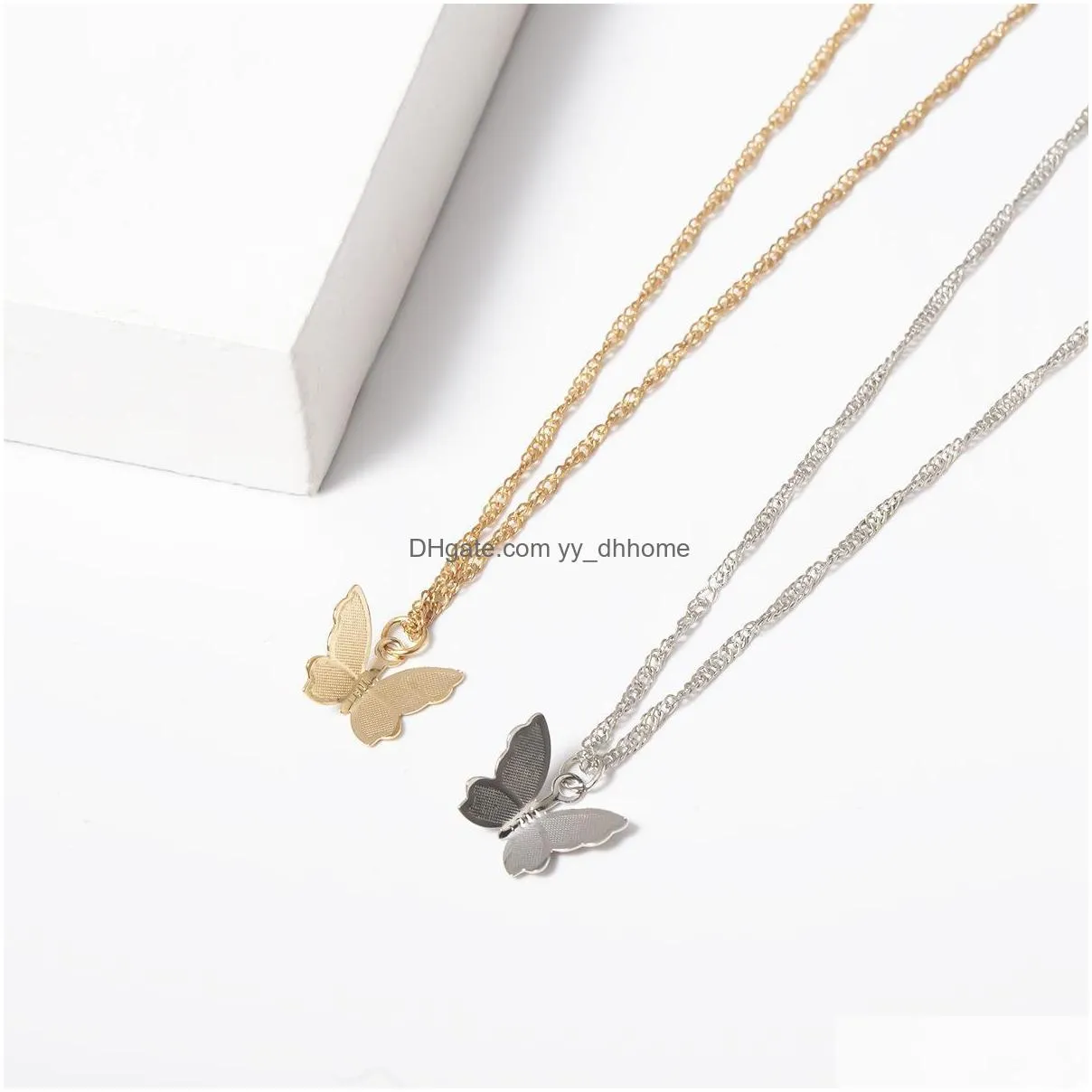 butterfly necklace earrings women earings gold chains necklace girls chokers womens pendant necklaces fashion jewelry gift 