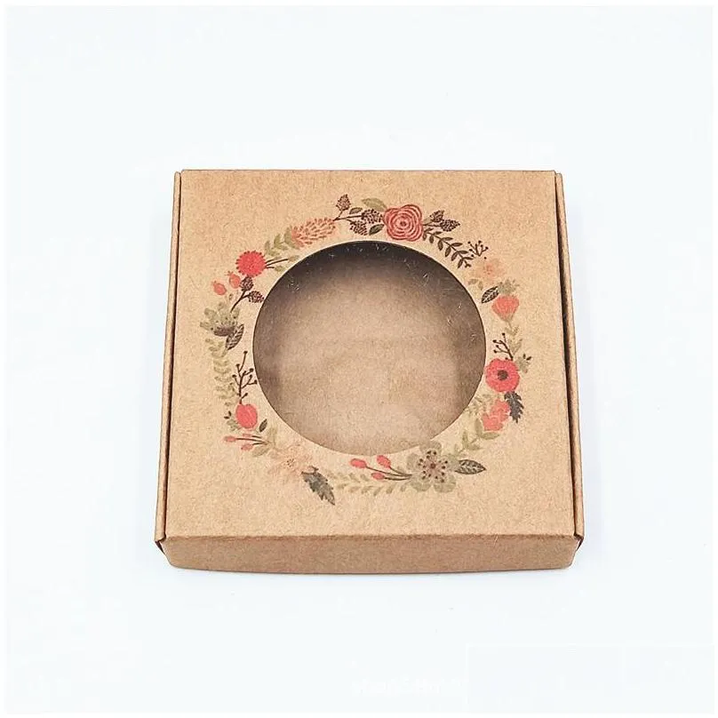 kraft paper box jewelry storage box crafts arts storage boxes jewelry accessories display boxes ear ring necklace organizer 31 l2