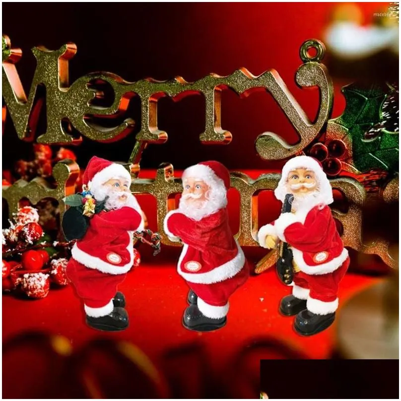 christmas decorations electric santa claus dolls funny singing dancing chrismas toy children gifts home decor navidad